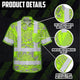 Green Neon Grey Protea Hi-Vis Hawaiian Shirt