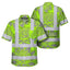 Green Neon Grey Protea Hi-Vis Hawaiian Shirt