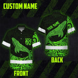 Hi Vis Hawaiian Shirt Reflective Tapes Green Neon Hawaii Whale Custom Name