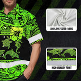 Hi Vis Hawaiian Shirt Reflective Tapes Green Neon Hawaiian Polynesian Tribal