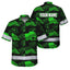 Green Neon US Flag Flower Hi-Vis Hawaiian Shirt
