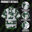 Green White Flowers Hi-Vis Hawaiian Shirt