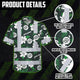 Green White Flowers Hi-Vis Hawaiian Shirt