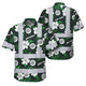 Green White Flowers Hi-Vis Hawaiian Shirt