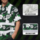 Green White Flowers Hi-Vis Hawaiian Shirt