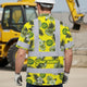 Green Yellow Flowers Hi-Vis Hawaiian Shirt