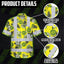 Green Yellow Flowers Hi-Vis Hawaiian Shirt