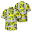 Green Yellow Flowers Hi-Vis Hawaiian Shirt