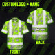 Grey And Green Neon Flowers Hi-Vis Hawaiian Shirt