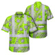 Grey And Green Neon Flowers Hi-Vis Hawaiian Shirt