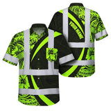 Choose Pack Hi Vis Hawaiian Shirt Reflective Tapes Hawaiian Polynesian Tribal