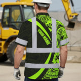 Hi Vis Hawaiian Shirt Reflective Tapes Hawaiian Polynesian Tribal