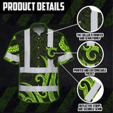 Hi Vis Hawaiian Shirt Reflective Tapes Hawaiian Polynesian Tribal Custom Name