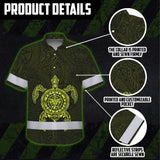 Hi Vis Hawaiian Shirt Reflective Tapes Lime Neon Hawaii Turtle Custom Name