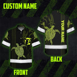 Hi Vis Hawaiian Shirt Reflective Tapes Lime Neon Hawaiian Polynesian Tribal Custom Name