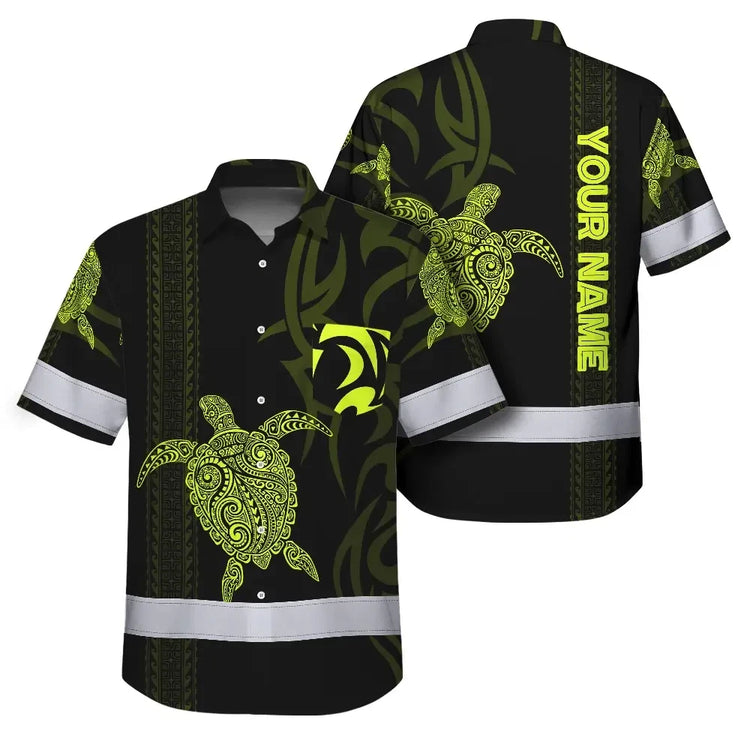 Lime Neon Hi-Vis Hawaiian Shirt
