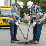 Hi Vis Hawaiian Shirt Reflective Tapes Lion Flowers Custom Name Safety Workwear For Workers, Truckers, Operators