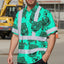 Mint Neon Tiki Hi-Vis Hawaiian Shirt