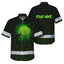 Moon Raven Viking Symbol Green Neon Hi-Vis Hawaiian Shirt