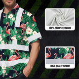 Hi Vis Hawaiian Shirt Reflective Tapes Neon Pink Flowers 2 Custom Name