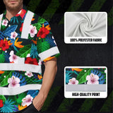 Hi Vis Hawaiian Shirt Reflective Tapes Neon Pink Flowers Custom Name