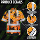 Orange And Black Flowers Hi-Vis Hawaiian Shirt