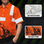 Orange Excavator Operator Hi-Vis Hawaiian Shirt
