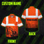 Orange Excavator Operator Hi-Vis Hawaiian Shirt