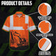 Orange Excavator Operator Hi-Vis Hawaiian Shirt