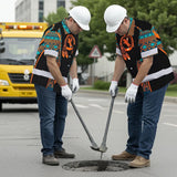 Hi Vis Hawaiian Shirt Reflective Tapes Orange Green Native Custom Name Safety Workwear For Workers, Truckers, Operators