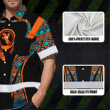 Hi Vis Hawaiian Shirt Reflective Tapes Orange Green Native Custom Name Safety Workwear For Workers, Truckers, Operators