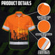 Orange Ironworker Hi-Vis Hawaiian Shirt