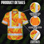 Orange Neon Bird of Paradise Hi-Vis Hawaiian Shirt