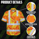 Orange Neon Bird of Paradise Hi-Vis Hawaiian Shirt