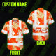 Orange Neon Flowers Bat Hi-Vis Hawaiian Shirt