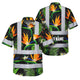 Orange Neon Green Flowers Hi-Vis Hawaiian Shirt