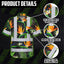 Orange Neon Green Flowers Hi-Vis Hawaiian Shirt