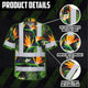 Orange Neon Green Flowers Hi-Vis Hawaiian Shirt