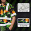 Orange Neon Green Flowers Hi-Vis Hawaiian Shirt