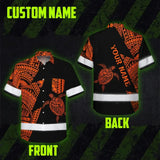 Hi Vis Hawaiian Shirt Reflective Tapes Orange Neon Turtle Hawaii Custom Name