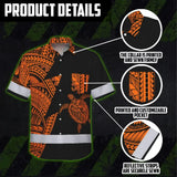 Hi Vis Hawaiian Shirt Reflective Tapes Orange Neon Turtle Hawaii Custom Name