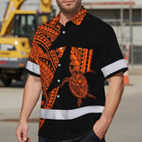 Hi Vis Hawaiian Shirt Reflective Tapes Orange Neon Turtle Hawaii Custom Name