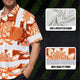 Orange Neon White Protea Hi-Vis Hawaiian Shirt