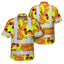 Orange Neon Yellow Skull Hi-Vis Hawaiian Shirt