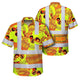 Orange Neon Yellow Skull Hi-Vis Hawaiian Shirt