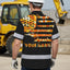 Orange Tie Dye US Flag Hi-Vis Hawaiian Shirt