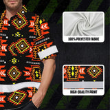 Hi Vis Hawaiian Shirt Reflective Tapes Orange Yellow Native Custom Name Safety Workwear For Workers, Truckers, Operators