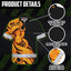 Orange Yellow Neon Hi-Vis Hawaiian Shirt