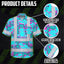 Pink And Blue Neon Frog Hi-Vis Hawaiian Shirt