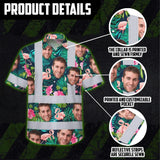 Hi Vis Hawaiian Shirt Reflective Tapes Pink And Green 2 Custom Name And Image Safety Workwear For Workers, Truckers, Operators